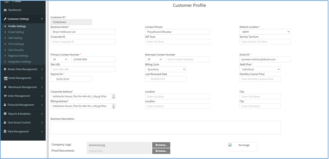 Customer Profile