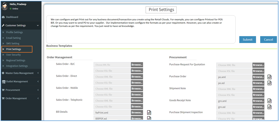 Print Settings